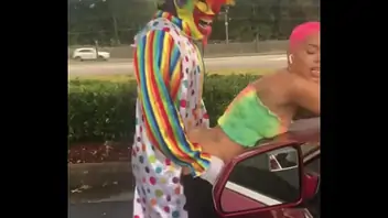 Clown on little gril