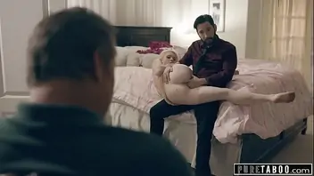 Daddy lets daughter suck his dick
