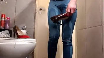 Girl peeing pants