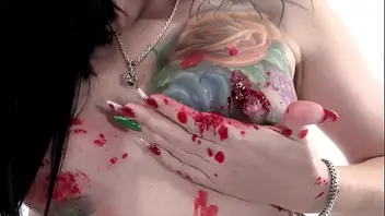Hot candle wax pussy while fucking
