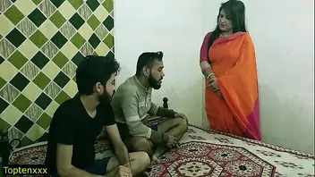 Hot mature aunty with young boy
