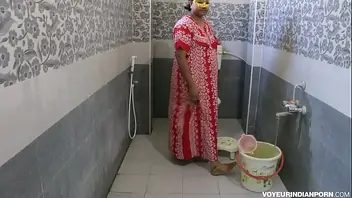 Indian shower aunty