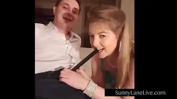 Lucky fan eating porn stars pussy