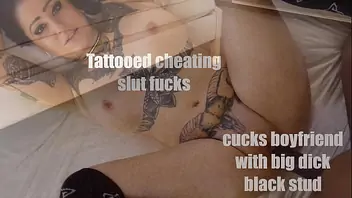 Real cheating wife sucking black man dick
