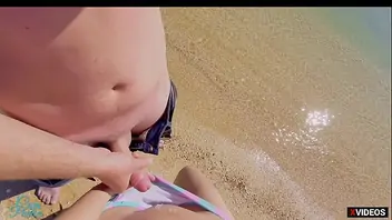 Wife is shared with a stranger at the beach